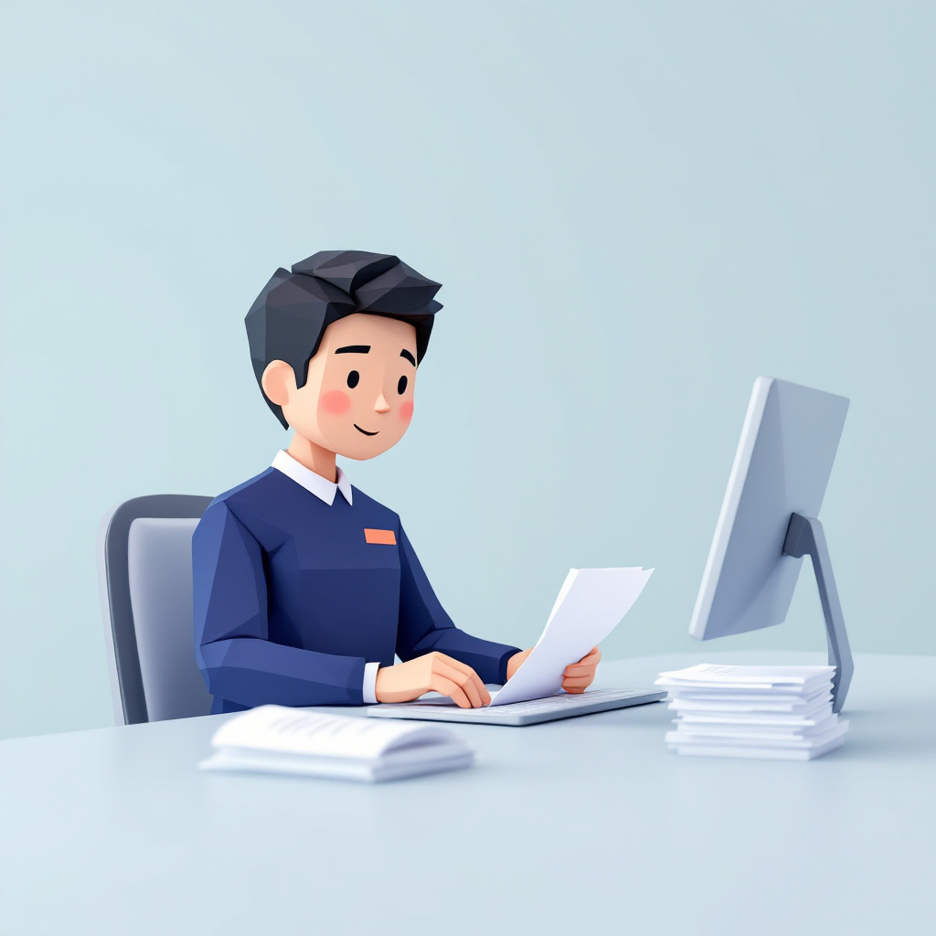 介護事務のキャラクターイラスト