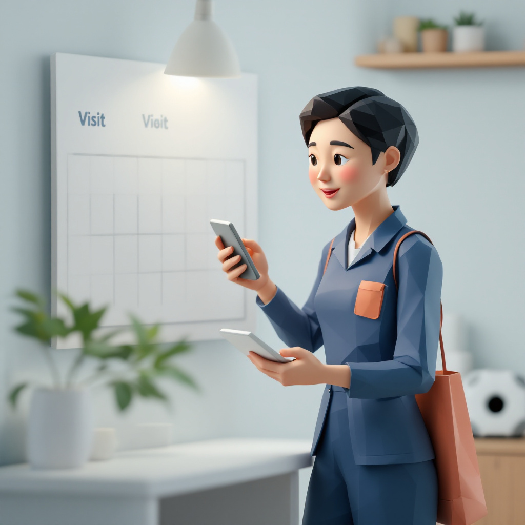 サービス提供責任者（訪問介護）のキャラクターイラスト